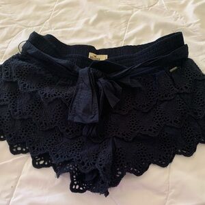 Hollister Navy Lace Shorts with Bow